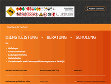 Tablet Screenshot of matthes-sicherheit.de